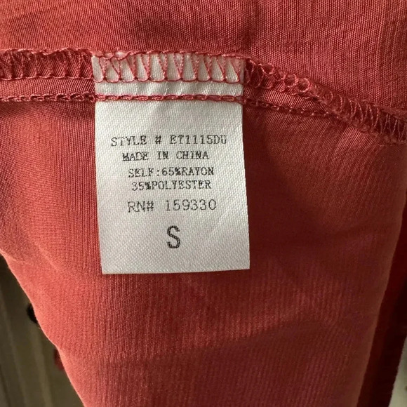 Orange Red Longsleeve Top by‎ Dress Up Boutique Business Casual Fit & Flare - Picture 5 of 5